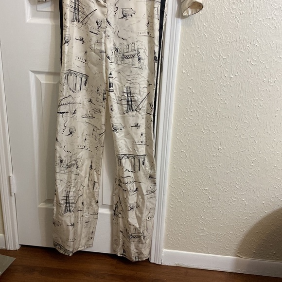 BURBERRY Landmark Silk Jumpsuit size 2 - Picture 8 of 11